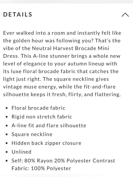 NEUTRAL HARVEST BROCADE MINI 
🦋🦋🦋 - Picture 12 of 13